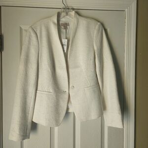 Ann Taylor LOFT White Blazer Size 6 NWT